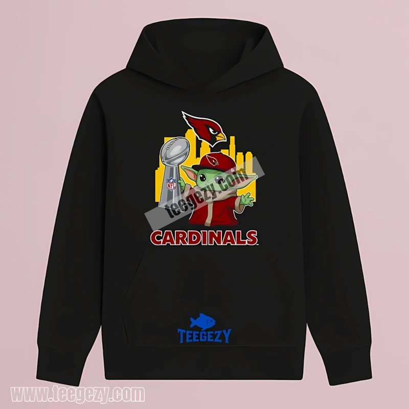 Arizona Cardinals And Baby Yoda Holding Super Bowl Cup Classic Hoodie Arizona Cardinals And Baby Yoda Holding Super Bowl Cup Classic Hoodie