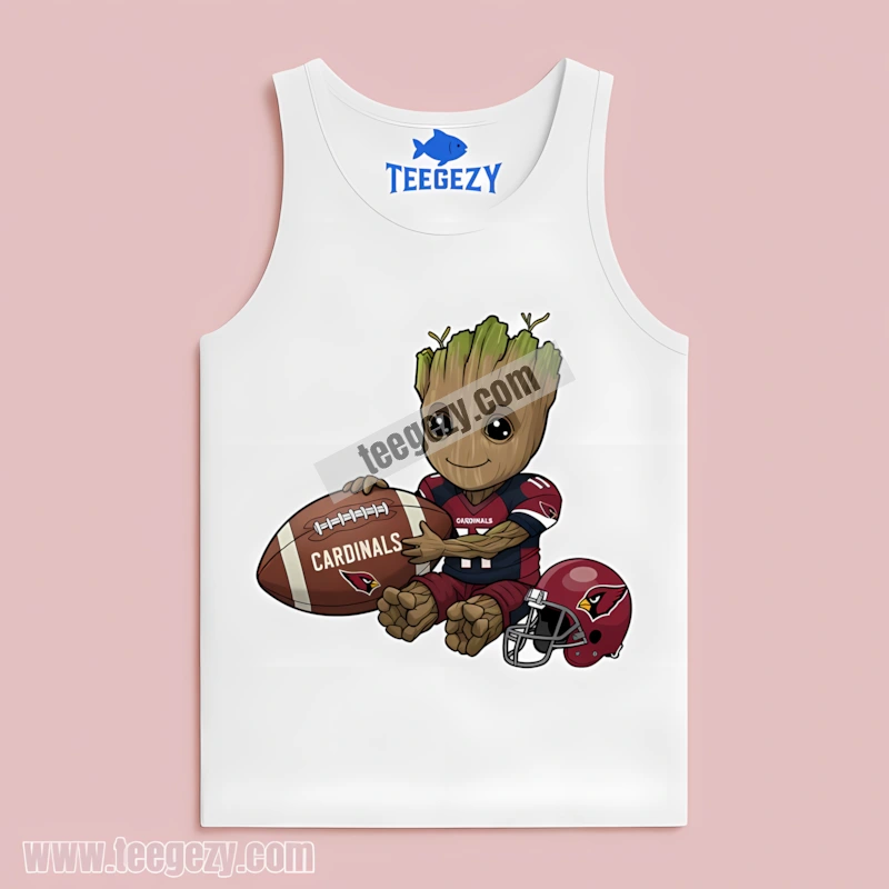 Arizona Cardinals Cartoon Groot Football Adults Tanktop Arizona Cardinals Cartoon Groot Football Adults Tanktop