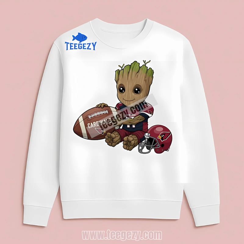 Arizona Cardinals Cartoon Groot Football Adults Long Sleeve Arizona Cardinals Cartoon Groot Football Adults Long Sleeve
