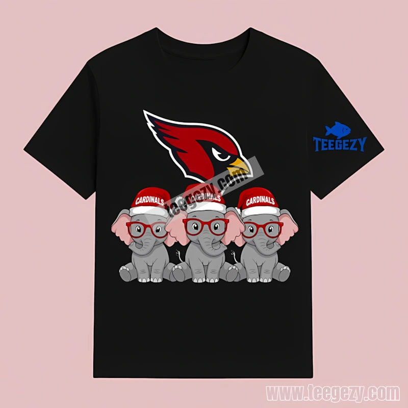 Arizona Cardinals Christmas Nfl Elephants Unisex T-Shirt Arizona Cardinals Christmas Nfl Elephants Unisex T-Shirt