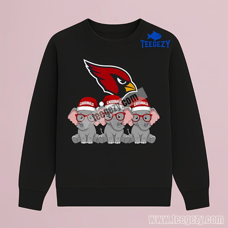 Arizona Cardinals Christmas Nfl Elephants Unisex Long Sleeve Arizona Cardinals Christmas Nfl Elephants Unisex Long Sleeve
