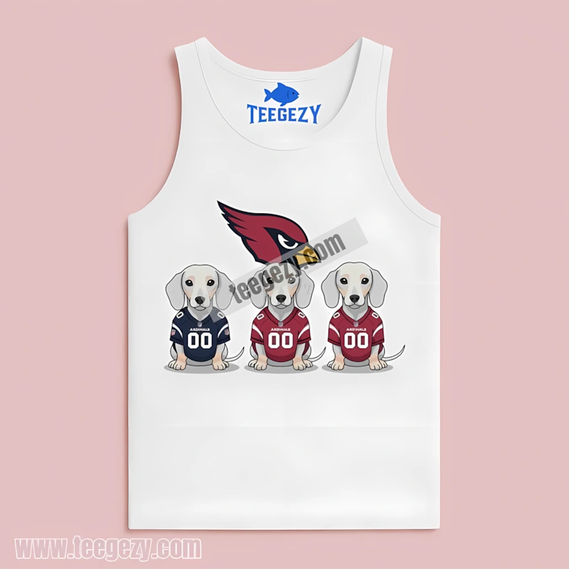 Arizona Cardinals Football Dachshund Dogs Retro Tanktop Arizona Cardinals Football Dachshund Dogs Retro Tanktop