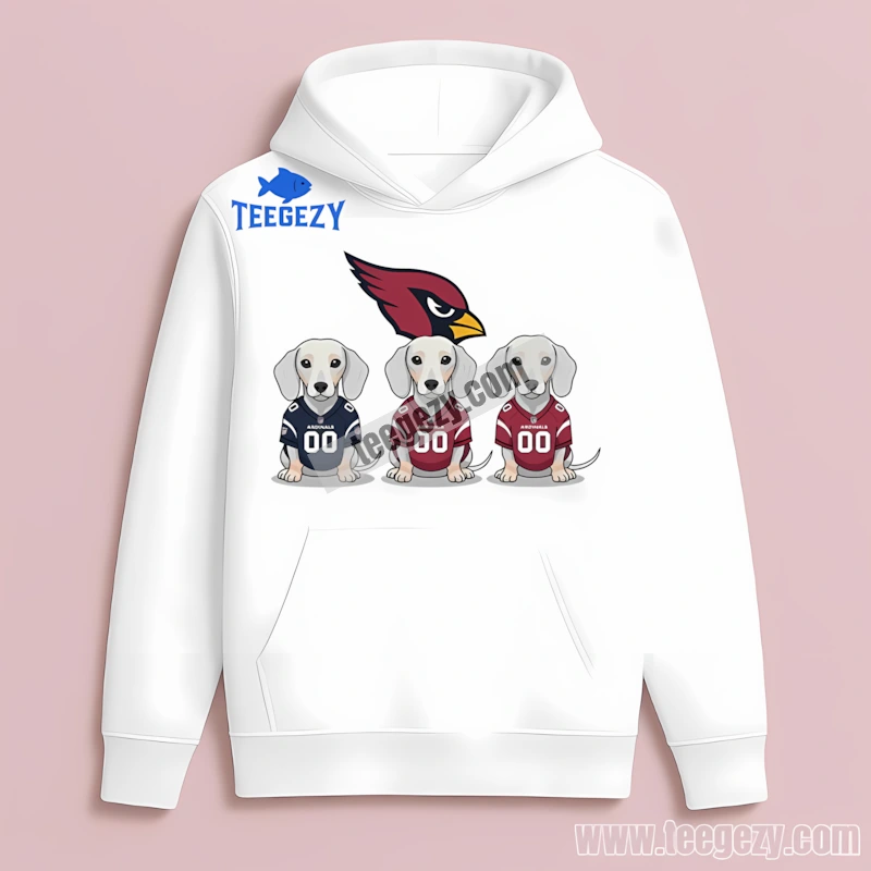 Arizona Cardinals Football Dachshund Dogs Retro Hoodie Arizona Cardinals Football Dachshund Dogs Retro Hoodie
