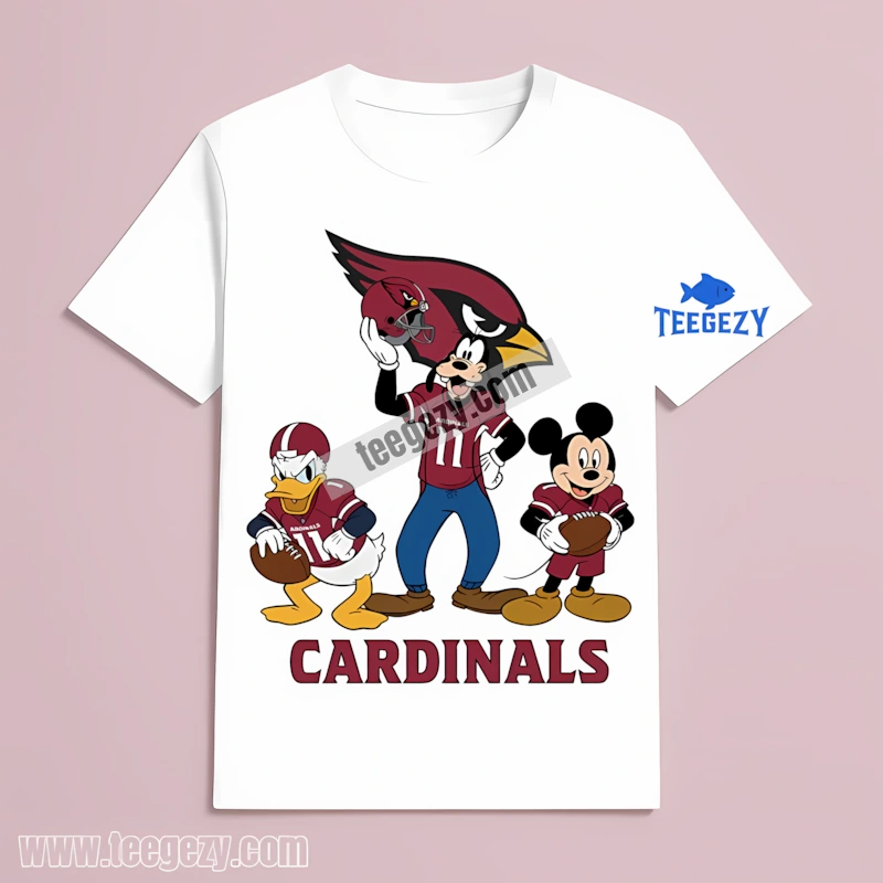 Arizona Cardinals Nfl Disney Mickey Donald Goofy Regular T-Shirt Arizona Cardinals Nfl Disney Mickey Donald Goofy Regular T-Shirt