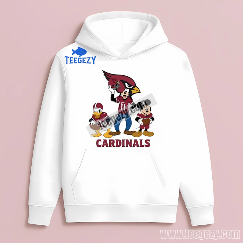 Arizona Cardinals Nfl Disney Mickey Donald Goofy Regular Hoodie Arizona Cardinals Nfl Disney Mickey Donald Goofy Regular Hoodie