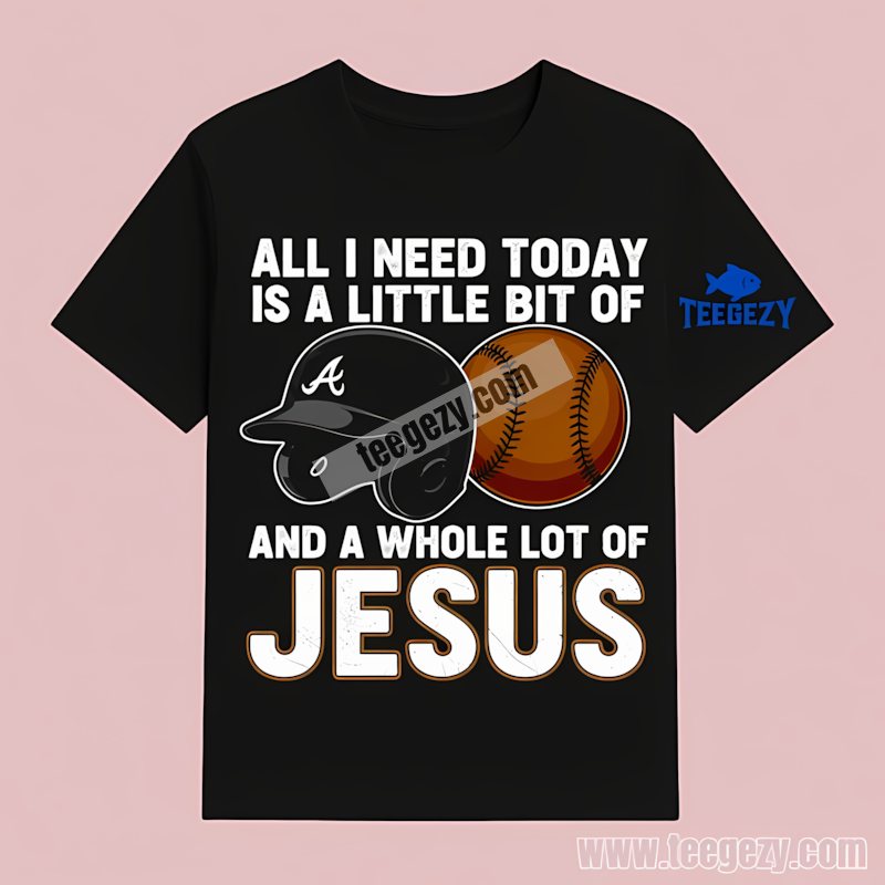 Atlanta Braves Baseball And Jesus Color T-Shirt Atlanta Braves Baseball And Jesus Color T-Shirt