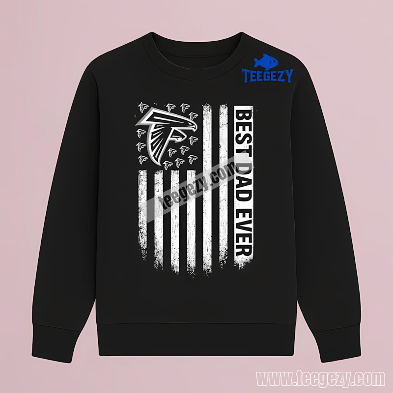 Atlanta Falcons Best Dad Ever American Flag Vintage Long Sleeve Atlanta Falcons Best Dad Ever American Flag Vintage Long Sleeve