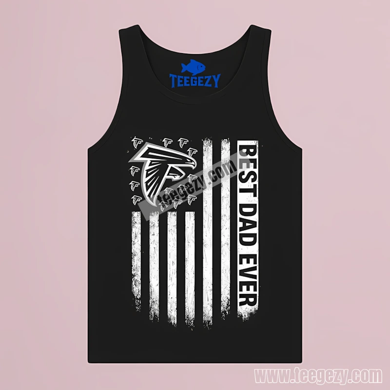 Atlanta Falcons Best Dad Ever American Flag Vintage Tanktop Atlanta Falcons Best Dad Ever American Flag Vintage Tanktop