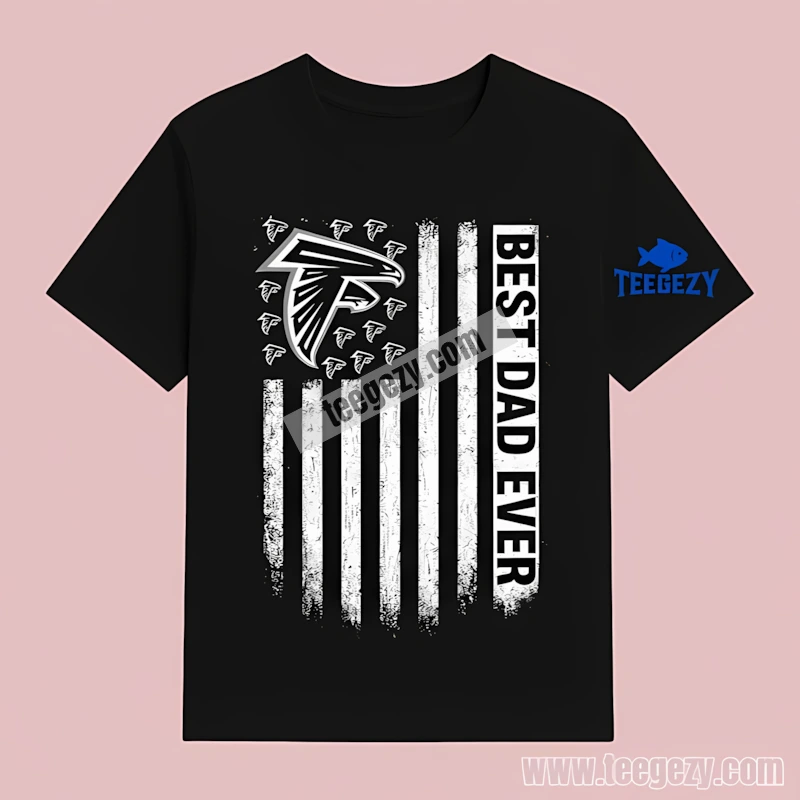 Atlanta Falcons Best Dad Ever American Flag Vintage T-Shirt Atlanta Falcons Best Dad Ever American Flag Vintage T-Shirt