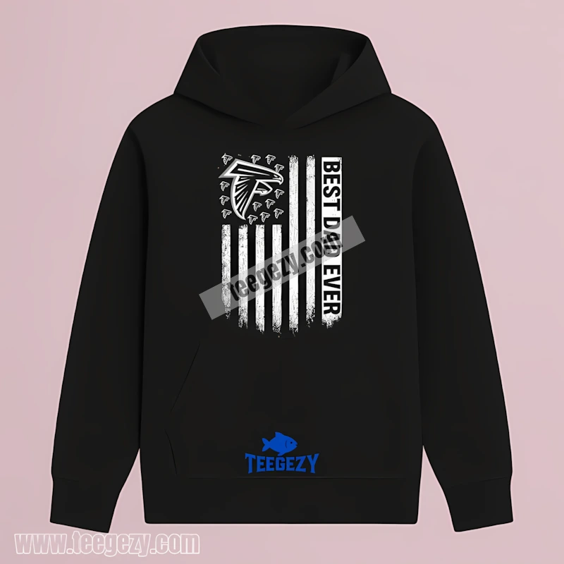 Atlanta Falcons Best Dad Ever American Flag Vintage Hoodie Atlanta Falcons Best Dad Ever American Flag Vintage Hoodie
