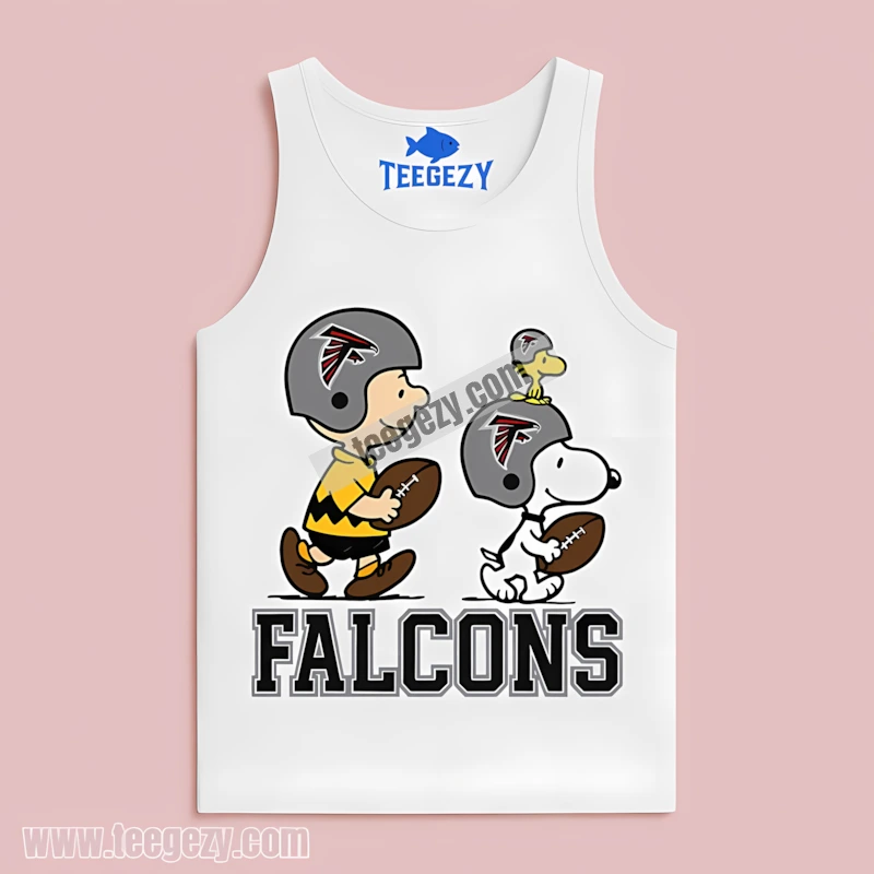 Atlanta Falcons Charlie Brown And Snoopy Play Together Classic Tanktop Atlanta Falcons Charlie Brown And Snoopy Play Together Classic Tanktop