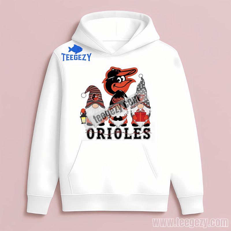 Baltimore Orioles Christmas Gnomes Graphic Hoodie Baltimore Orioles Christmas Gnomes Graphic Hoodie
