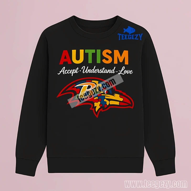 Baltimore Ravens Autism Awareness Accept Understand Love Trendy Long Sleeve Baltimore Ravens Autism Awareness Accept Understand Love Trendy Long Sleeve
