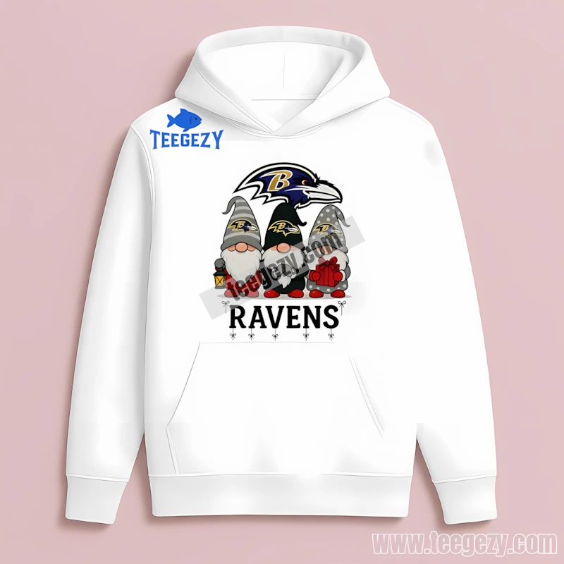 Baltimore Ravens Christmas Gnomes Graphic Hoodie Holiday Baltimore Ravens Christmas Gnomes Graphic Hoodie Holiday