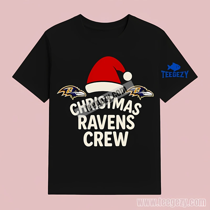 Baltimore Ravens Christmas Ravens Crew T-Shirt Men Women Baltimore Ravens Christmas Ravens Crew T-Shirt Men Women