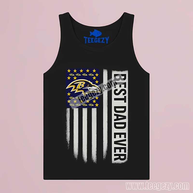 Best Dad Baltimore Ravens Ever American Flag Trendy Tanktop Best Dad Baltimore Ravens Ever American Flag Trendy Tanktop