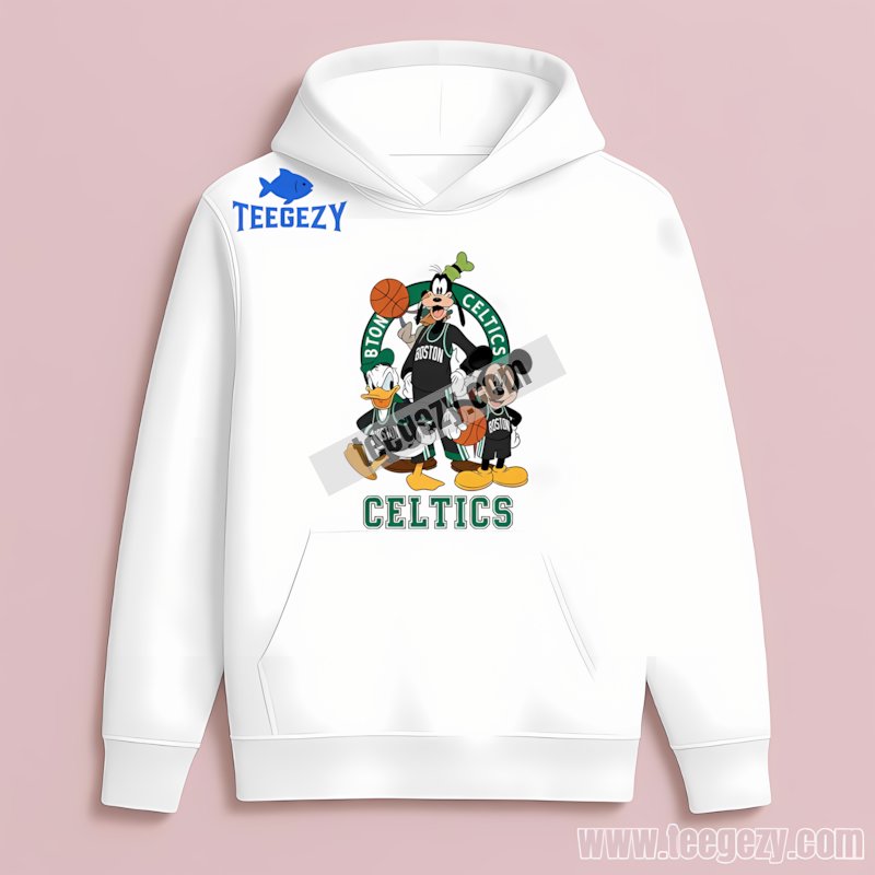 Boston Celtics Disney Nba Player Mickey Donald Goofy Hoodie Design Boston Celtics Disney Nba Player Mickey Donald Goofy Hoodie Design
