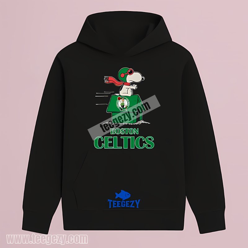 Boston Celtics Peanuts Snoopy Flying Classic Hoodie Boston Celtics Peanuts Snoopy Flying Classic Hoodie