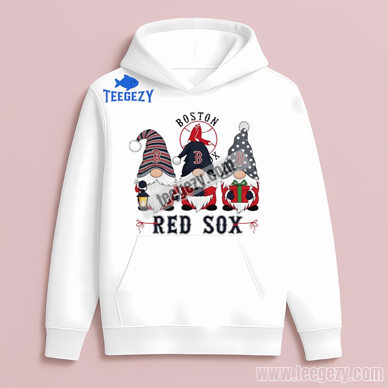 Boston Red Sox Christmas Gnomes Graphic Hoodie Boston Red Sox Christmas Gnomes Graphic Hoodie