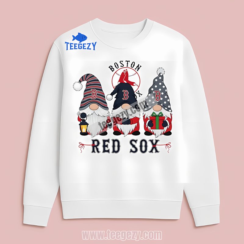Boston Red Sox Christmas Gnomes Graphic Long Sleeve Boston Red Sox Christmas Gnomes Graphic Long Sleeve