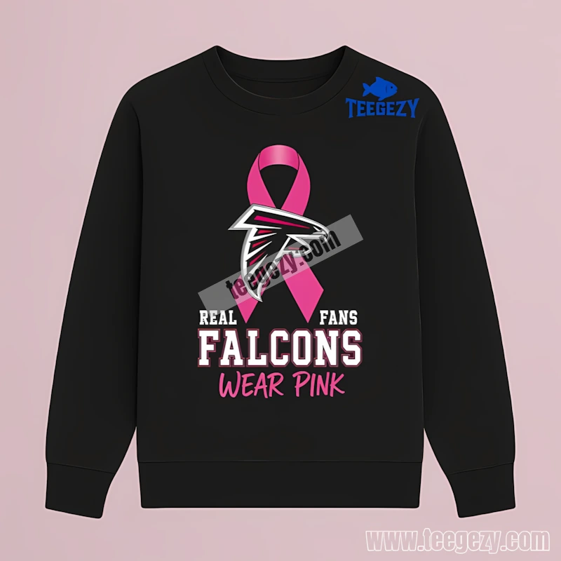 Breast Cancer Atlanta Falcons Awareness Fans Wear Pink Retro Long Sleeve Breast Cancer Atlanta Falcons Awareness Fans Wear Pink Retro Long Sleeve