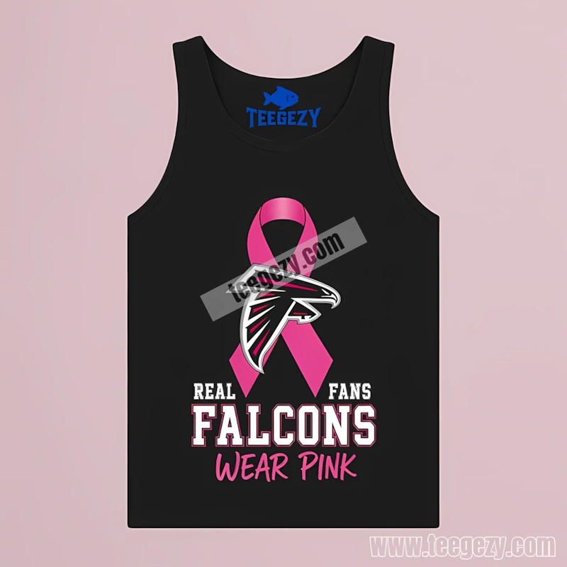 Breast Cancer Atlanta Falcons Awareness Fans Wear Pink Retro Tanktop Breast Cancer Atlanta Falcons Awareness Fans Wear Pink Retro Tanktop
