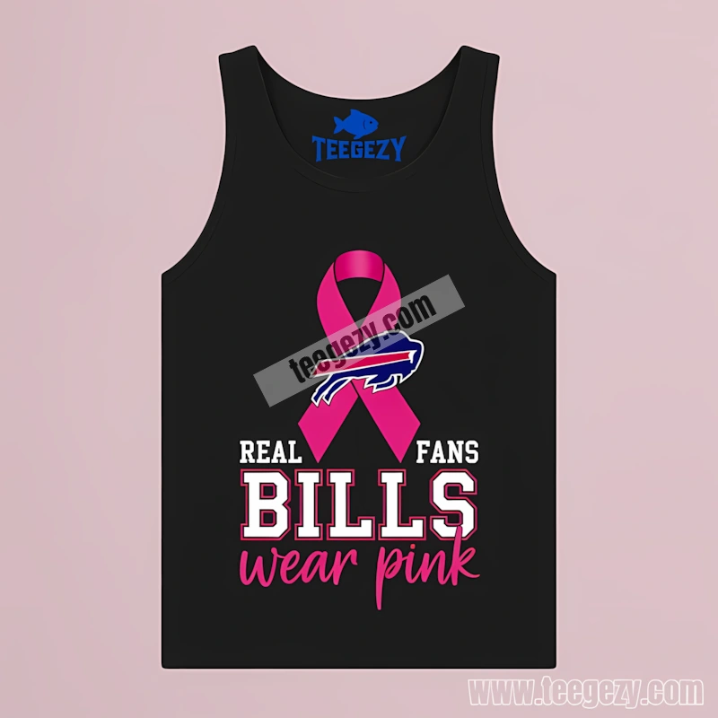 Buffalo Bills Breast Cancer Awareness Fans Wear Pink Retro Tanktop Buffalo Bills Breast Cancer Awareness Fans Wear Pink Retro Tanktop