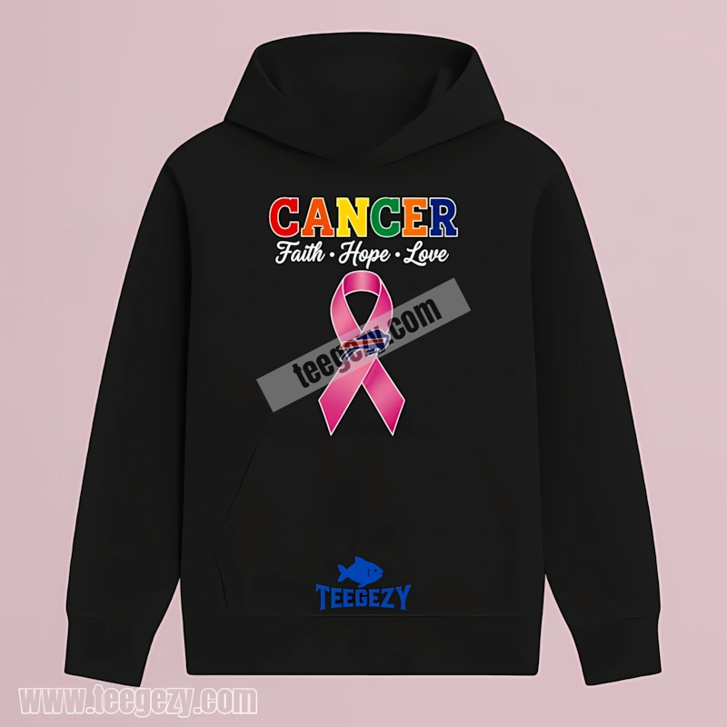 Buffalo Bills Cancer Awareness Faith Hope Love Regular Hoodie Buffalo Bills Cancer Awareness Faith Hope Love Regular Hoodie