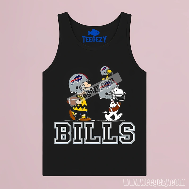 Buffalo Bills Charlie Brown And Snoopy Play Together Sports Tanktop Buffalo Bills Charlie Brown And Snoopy Play Together Sports Tanktop