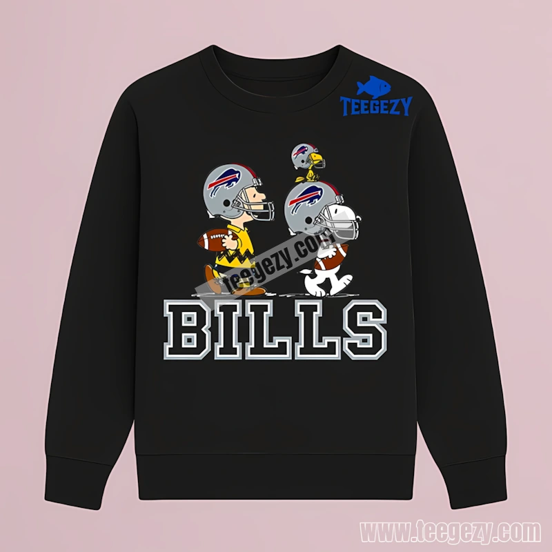 Buffalo Bills Charlie Brown And Snoopy Play Together Sports Long Sleeve Buffalo Bills Charlie Brown And Snoopy Play Together Sports Long Sleeve