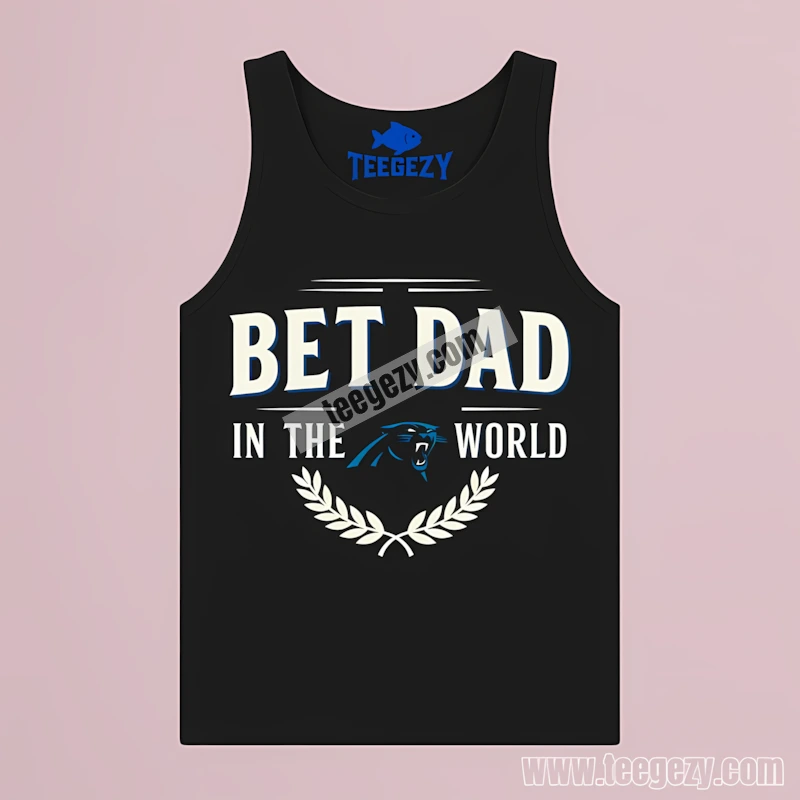 Carolina Panthers Best Dad In The World Retro Tanktop Carolina Panthers Best Dad In The World Retro Tanktop