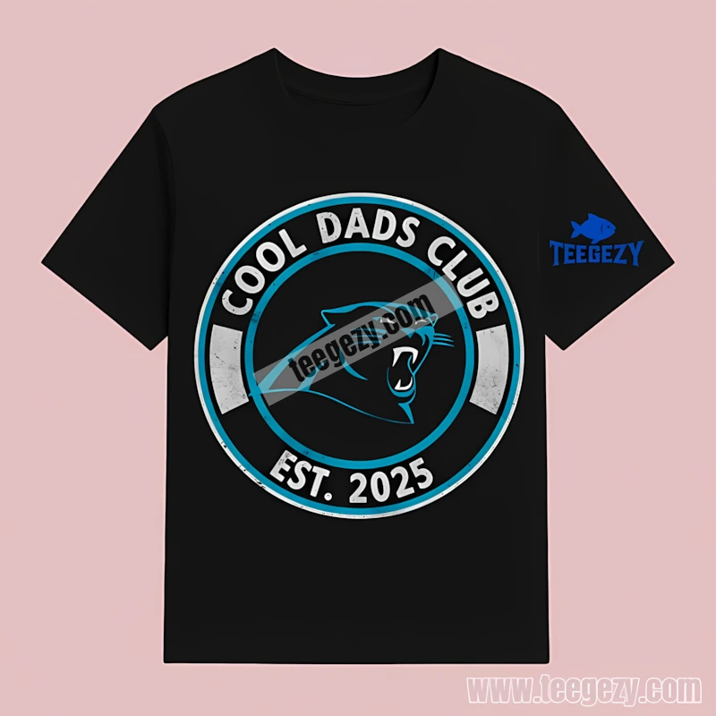 Carolina Panthers Cool Dads Club Est Graphic T-Shirt Design Carolina Panthers Cool Dads Club Est Graphic T-Shirt Design