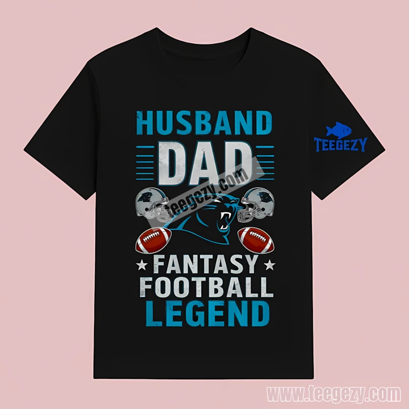 Carolina Panthers Husband Dad Fantasy Football Legend Vintage T-Shirt Carolina Panthers Husband Dad Fantasy Football Legend Vintage T-Shirt