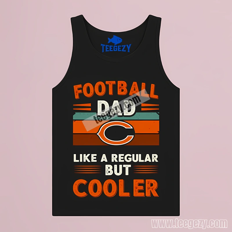 Chicago Bears Football Dad Cooler Than The Average Dad Tanktop Chicago Bears Football Dad Cooler Than The Average Dad Tanktop