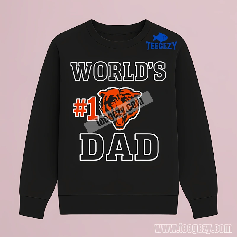 Chicago Bears Worlds 1 Dad Colorful Long Sleeve Chicago Bears Worlds 1 Dad Colorful Long Sleeve