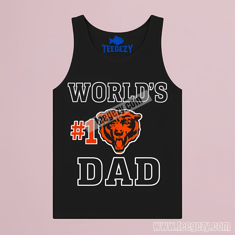 Chicago Bears Worlds 1 Dad Colorful Tanktop Chicago Bears Worlds 1 Dad Colorful Tanktop