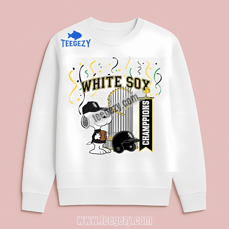 Chicago White Sox Champions Snoopy Celebration Color Long Sleeve Chicago White Sox Champions Snoopy Celebration Color Long Sleeve