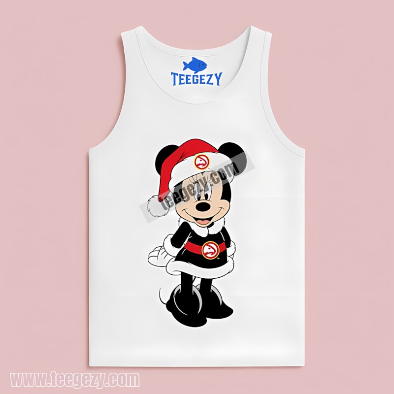 Christmas Atlanta Hawks Minnie Santa Festive Tanktop For Fans Christmas Atlanta Hawks Minnie Santa Festive Tanktop For Fans
