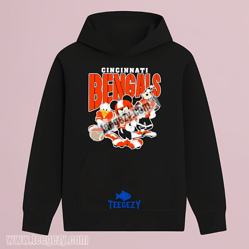 Cincinnati Bengals Vs Disney Team Mickey Donald Goofy Players Hoodie Cincinnati Bengals Vs Disney Team Mickey Donald Goofy Players Hoodie