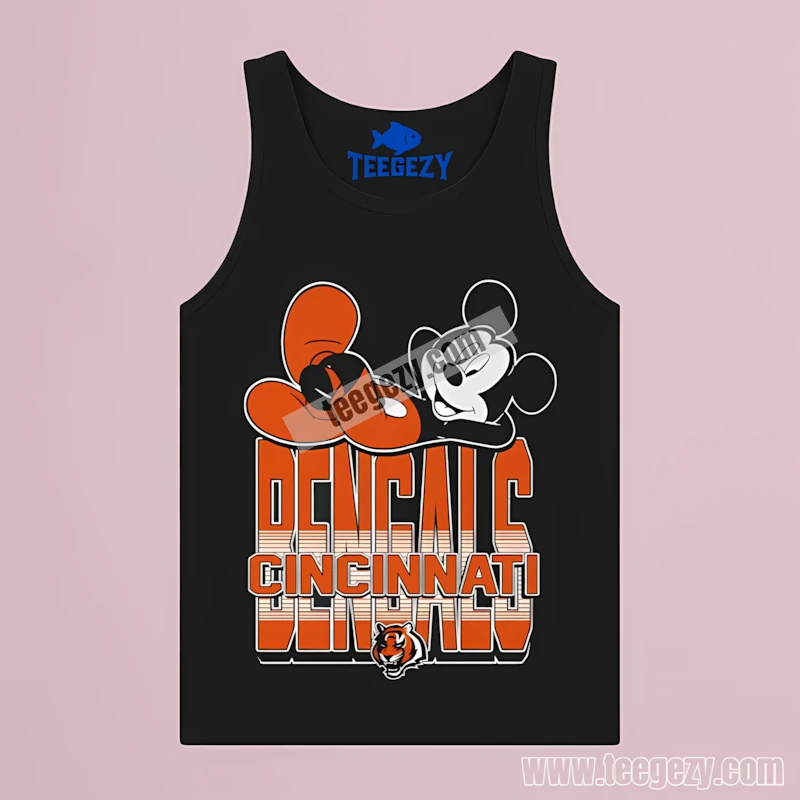 Cincinnati Bengals Vs Mickey Mouse Relax Vintage Tanktop Cincinnati Bengals Vs Mickey Mouse Relax Vintage Tanktop