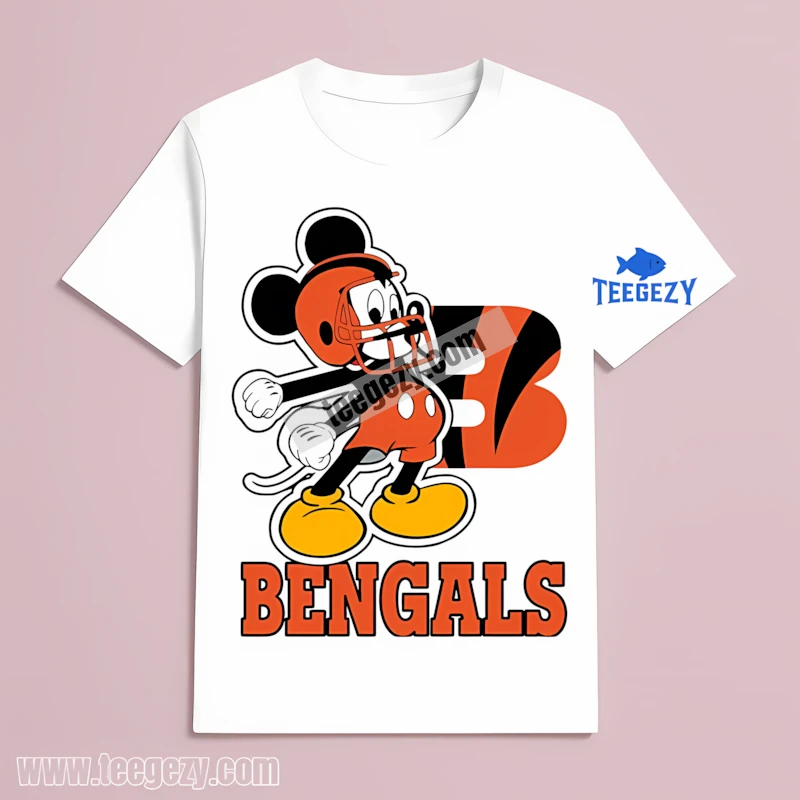 Cincinnati Bengals Vs Mickey Player Dancing T-Shirt Cincinnati Bengals Vs Mickey Player Dancing T-Shirt
