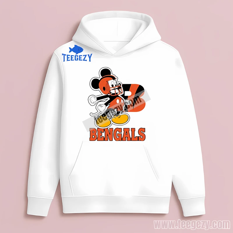 Cincinnati Bengals Vs Mickey Player Dancing Hoodie Cincinnati Bengals Vs Mickey Player Dancing Hoodie
