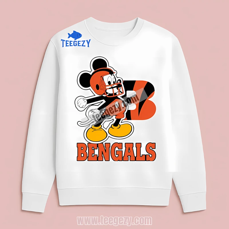 Cincinnati Bengals Vs Mickey Player Dancing Long Sleeve Cincinnati Bengals Vs Mickey Player Dancing Long Sleeve