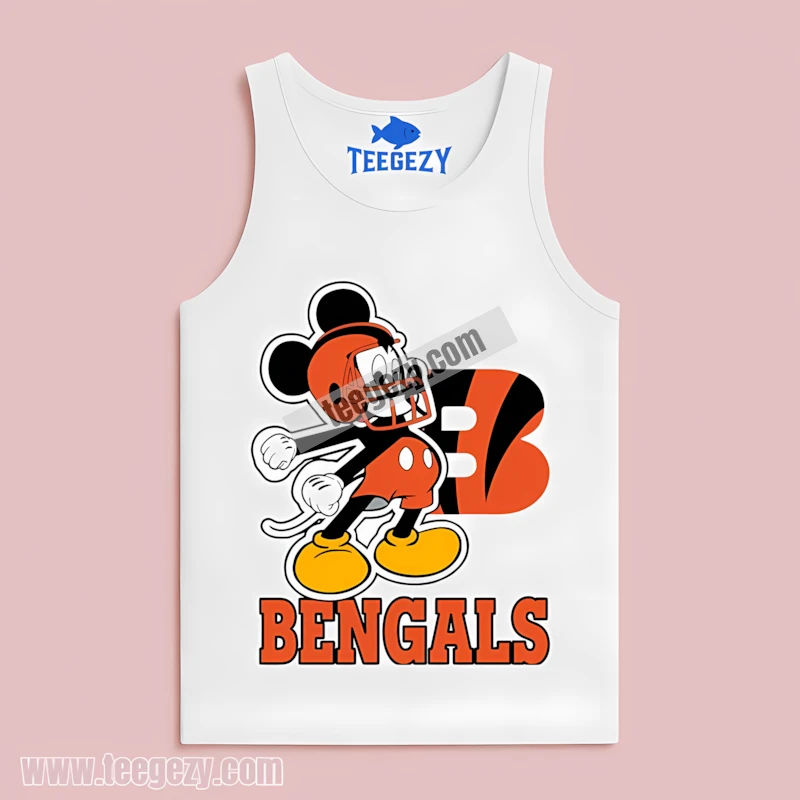 Cincinnati Bengals Vs Mickey Player Dancing Tanktop Cincinnati Bengals Vs Mickey Player Dancing Tanktop