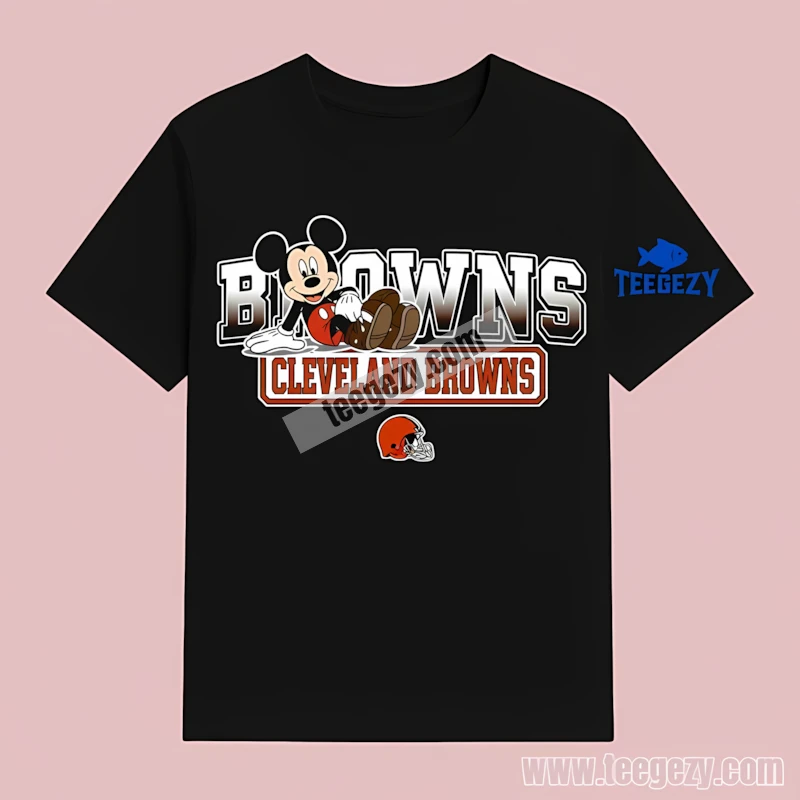 Cleveland Browns Mickey Mouse Relaxed Funny T-Shirt Men Women Cleveland Browns Mickey Mouse Relaxed Funny T-Shirt Men Women