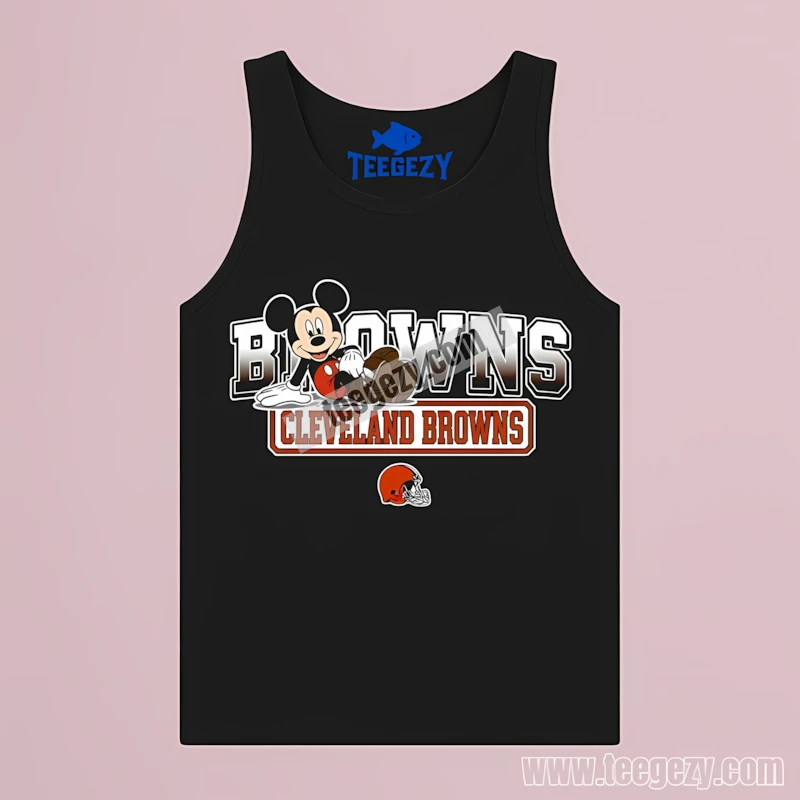 Cleveland Browns Mickey Mouse Relaxed Funny Tanktop Men Women Cleveland Browns Mickey Mouse Relaxed Funny Tanktop Men Women