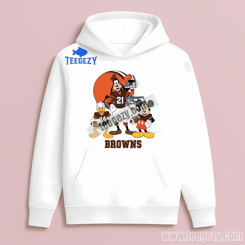 Cleveland Browns Vs Disney Team Mickey Donald Goofy Hoodie Cleveland Browns Vs Disney Team Mickey Donald Goofy Hoodie