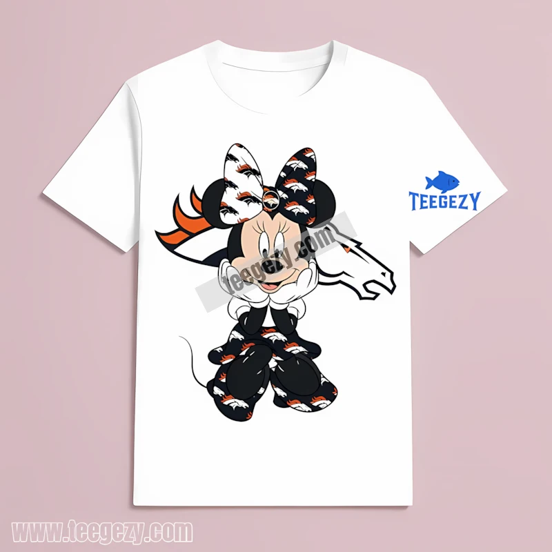 Cute Minnie Mouse Denver Broncos T-Shirt For Fan Cute Minnie Mouse Denver Broncos T-Shirt For Fan