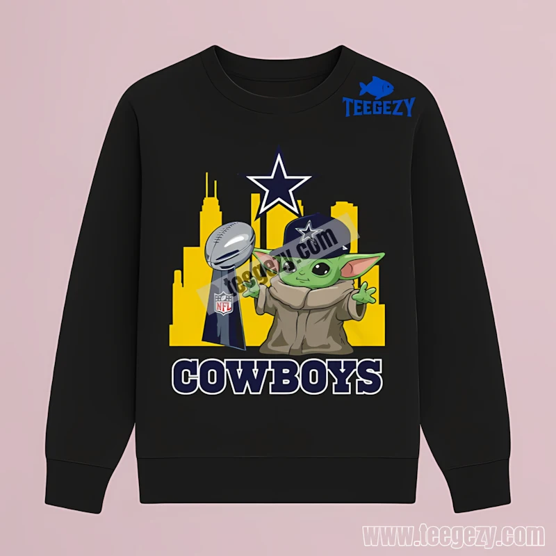 Dallas Cowboys Baby Yoda Holding Super Bowl Cup Vintage Long Sleeve Dallas Cowboys Baby Yoda Holding Super Bowl Cup Vintage Long Sleeve