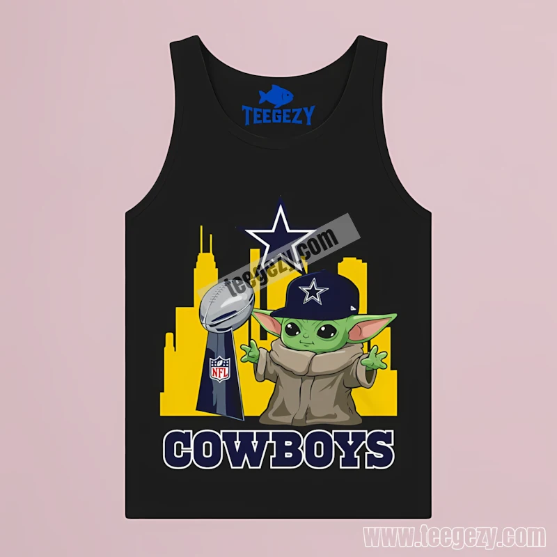 Dallas Cowboys Baby Yoda Holding Super Bowl Cup Vintage Tanktop Dallas Cowboys Baby Yoda Holding Super Bowl Cup Vintage Tanktop